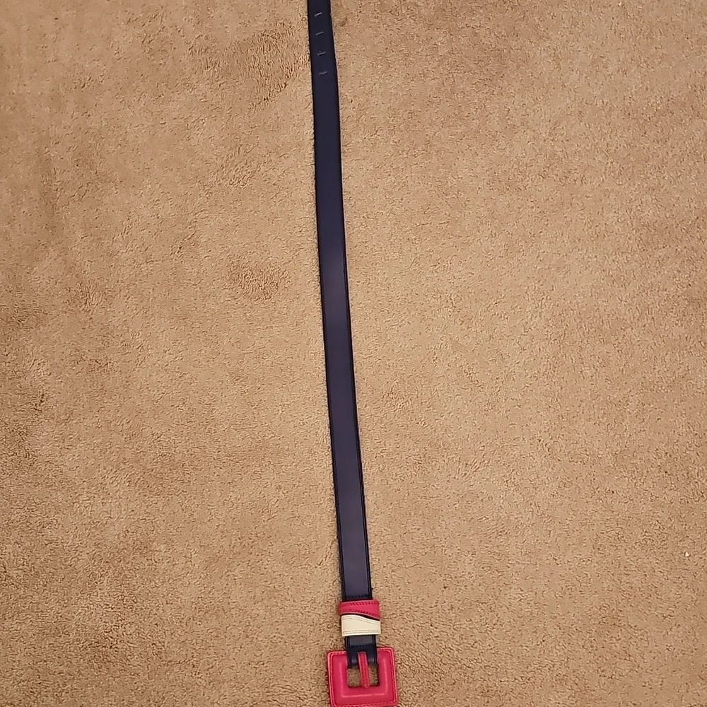 LEATHER PURPLE/PINK/WHITE BELT